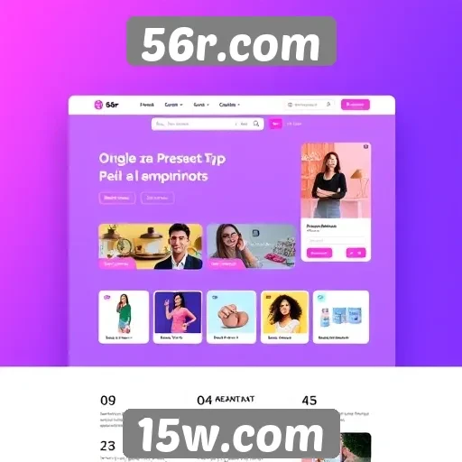 Explore as funcionalidades e design do 56r.com